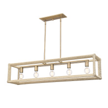 Golden 2075-LP MBS-LNR - Wry Lighting Kimber 5-light Island Light in Modern Brass